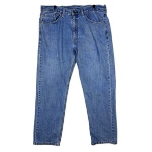 Levis 505 Regular Fit Straight Leg Mens Blue Denim Jeans W36 L30 Medium Wash
